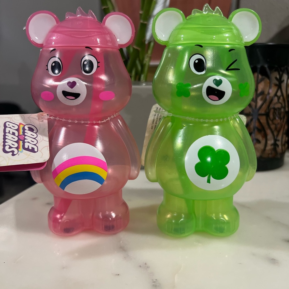 Care Bears Pink and Green Figurine Duo